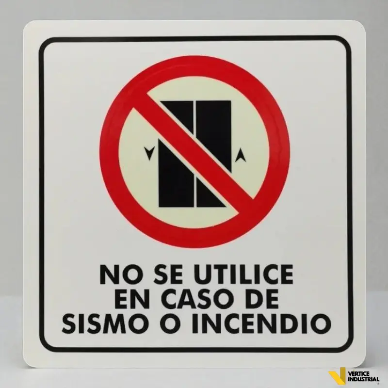 [181-01] NO SE UTILICE EN CASO DE SISMO O INCENDIO