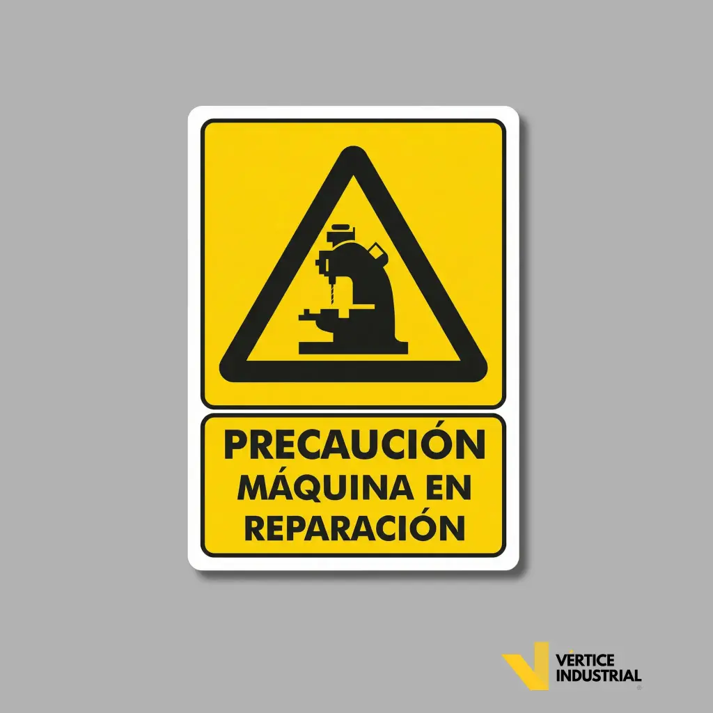 Precaución maquina en reparación