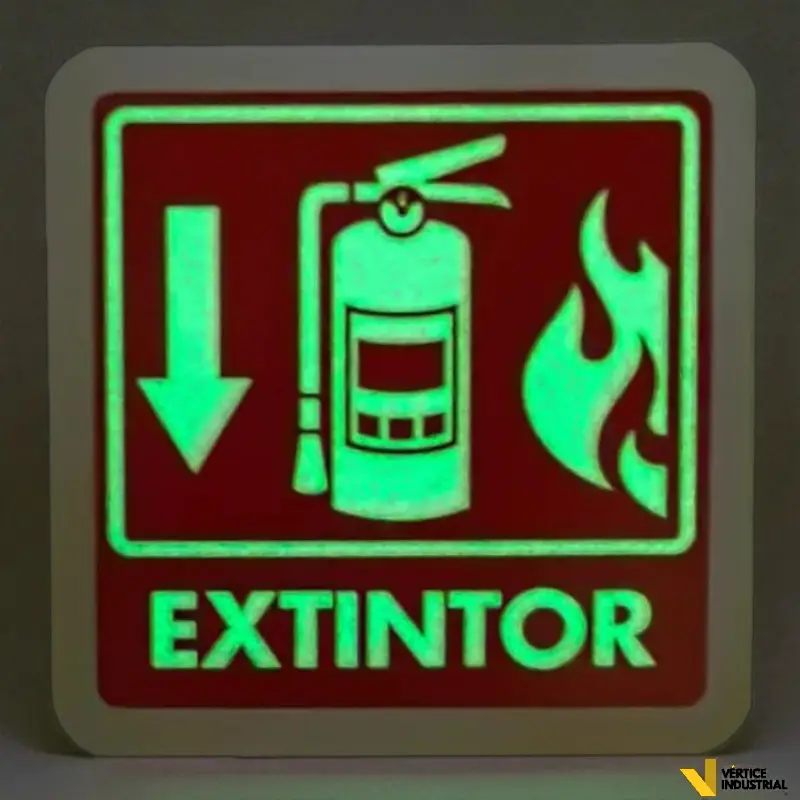 EXTINTOR MOD.049 ESTIRENO CON LUMINISCENTE 