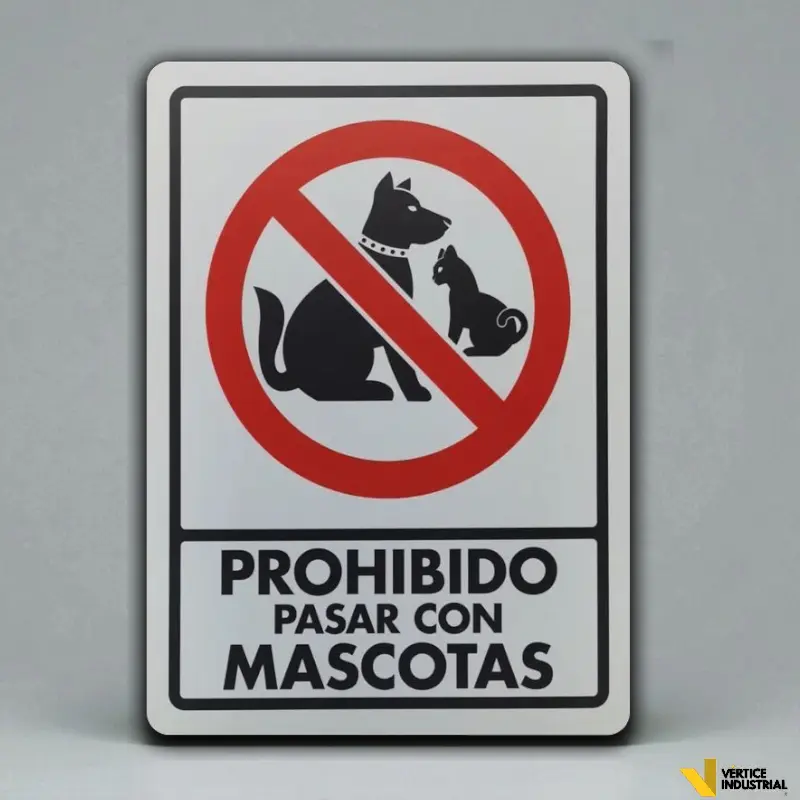 PROHIBIDO PASAR CON MASCOTAS MOD.069