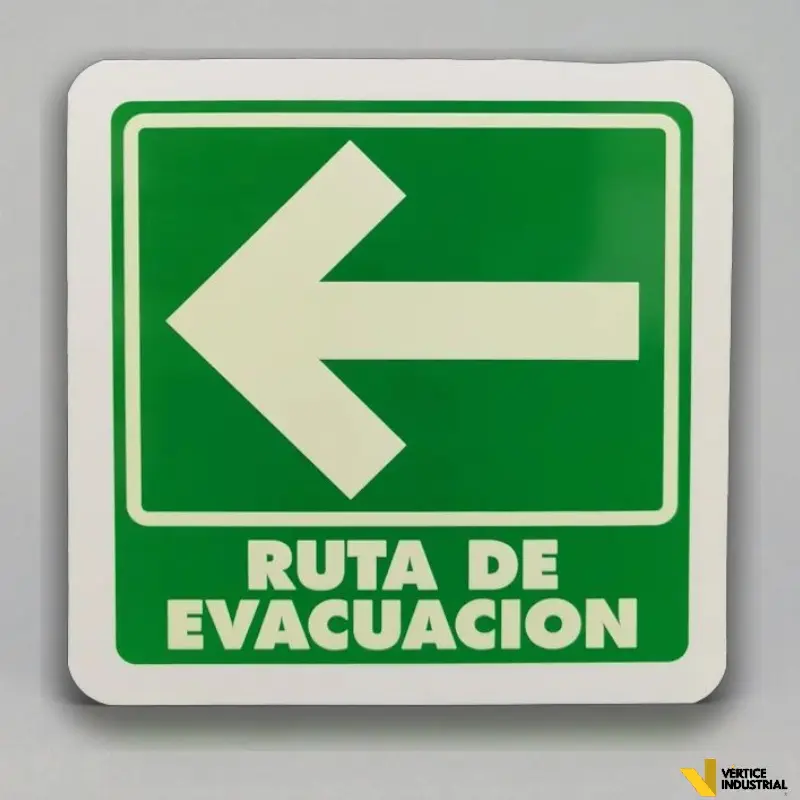 [SA002F06U] RUTA DE EVACUACIÓN (FLECHA A LA IZQUIERDA) MOD. 002 (20x20)