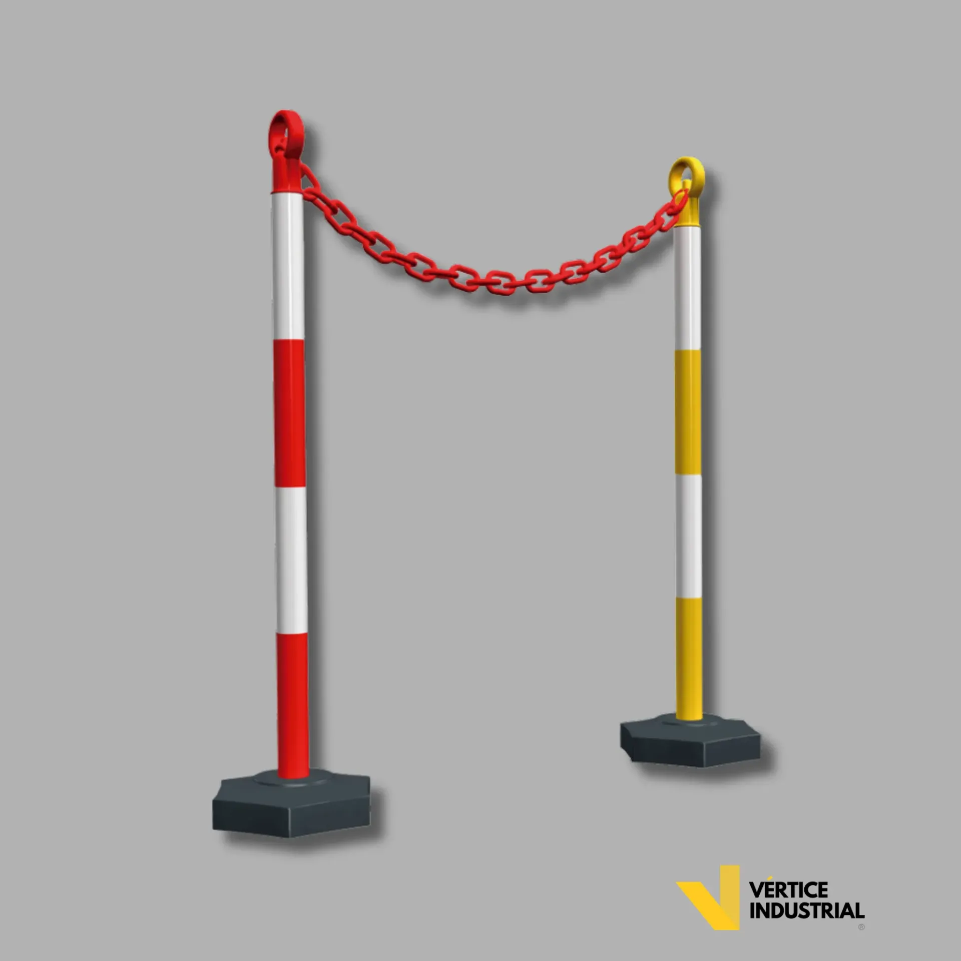 [P-BC] POSTE BICOLOR CON CADENA