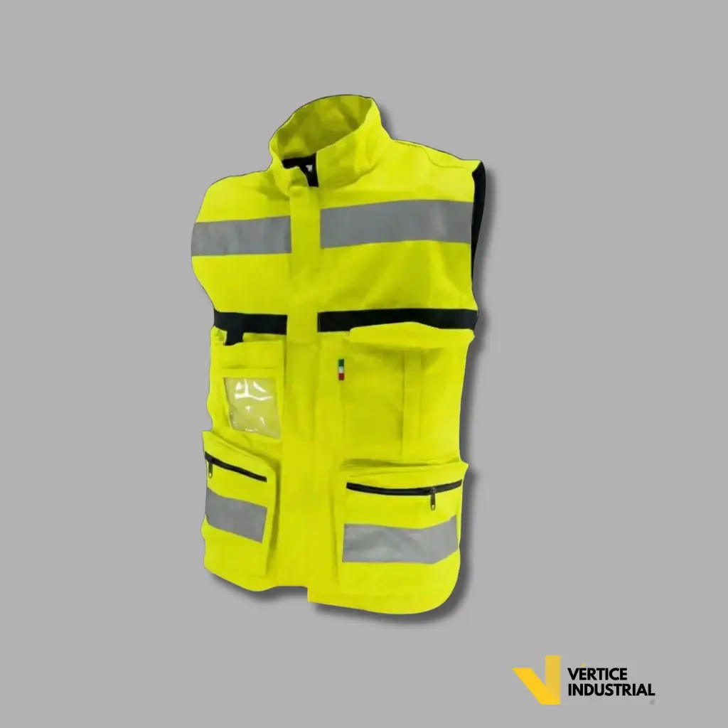 CHALECO BRIGADA  ABIERTO BICOLOR (100% algodón gabardina)