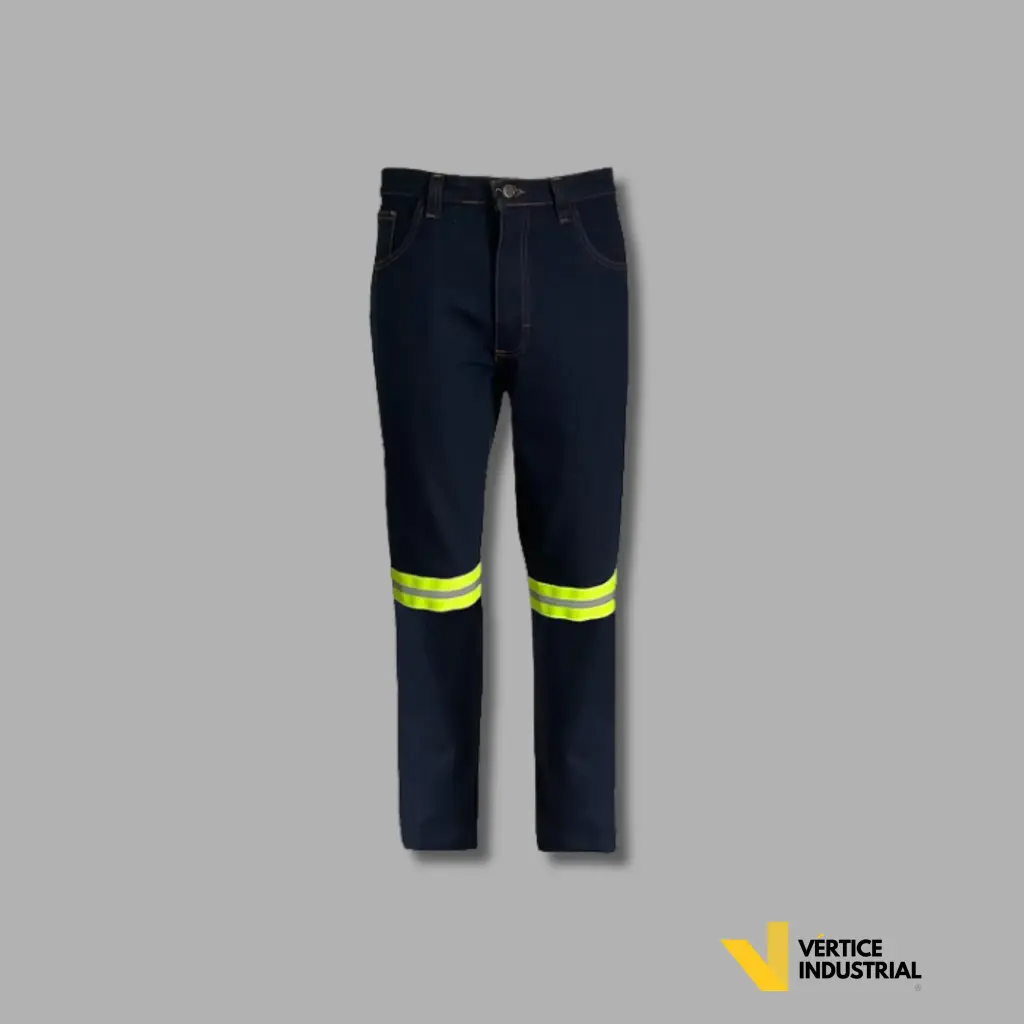 PANTALON DE MEZCLILLA 14OZ CON REFLEJANTE 