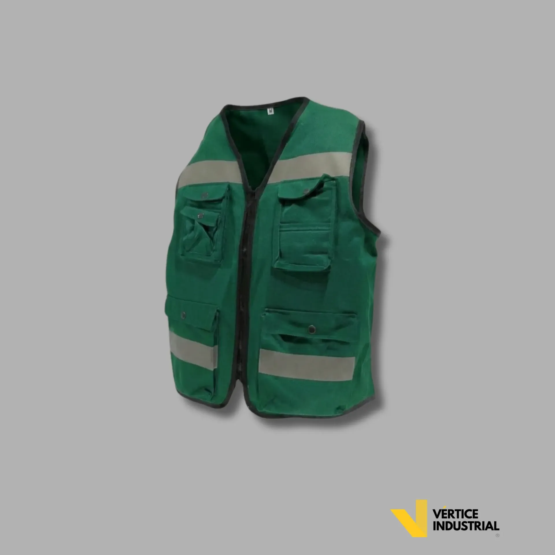 CHALECO BRIGADA DE GABARDINA 100 % ALGODÓN ( CERRADO) 
