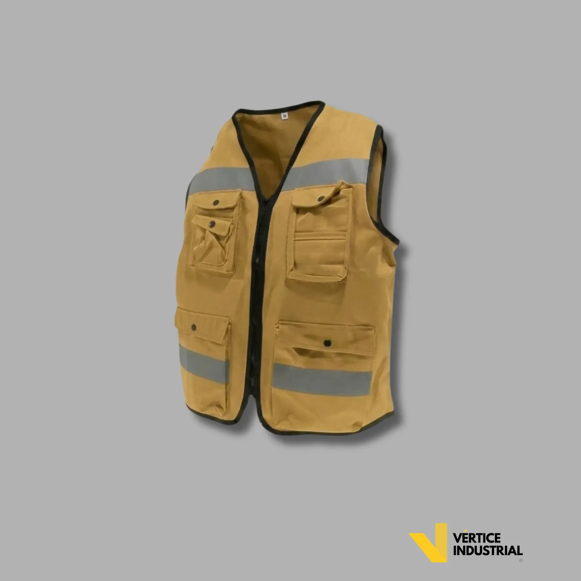 CHALECO BRIGADA DE GABARDINA 100 % ALGODÓN ( CERRADO) 